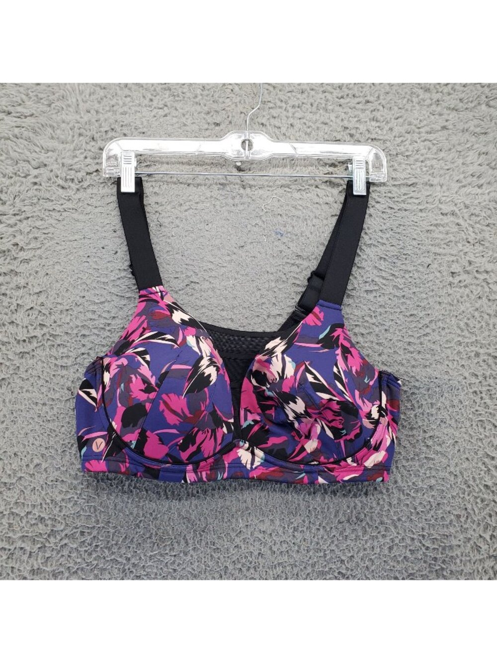 Livi Top Womens 38C Multicolor Floral Underwire Adjustable Sports Bra